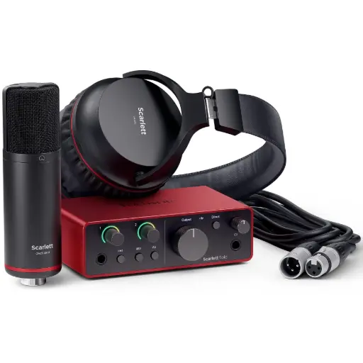 Focusrite Scarlett Solo Studio 4th Gen Recording Bundle with Scarlet Solo and Accessories SKU# SCARLETT SOLO STUDIO 4TH GEN