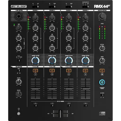 Reloop RMX-44BT 4-Channel Bluetooth DJ Club Mixer SKU# RMX-44BT
