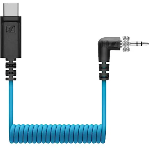 Sennheiser CL 35 USB-C Locking 3.5mm TRS to USB Type-C Coiled Cable SKU# 509262