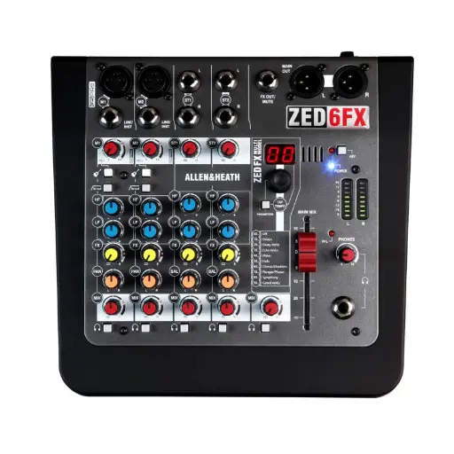 Allen & Heath ZED-6FX Compact Analog Mixer With On-Board Effects SKU# ZED-6FX