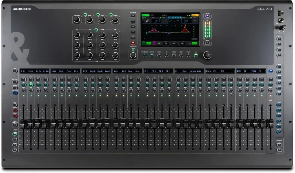 Allen & Heath QU-7D 38 Channel / 32 Fader Digital Audio Mixer With ...