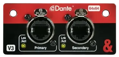 Allen & Heath SQ-DANTE64-V3 Module for SQ-Series Mixers SKU# SQ-DANTE64-V3 