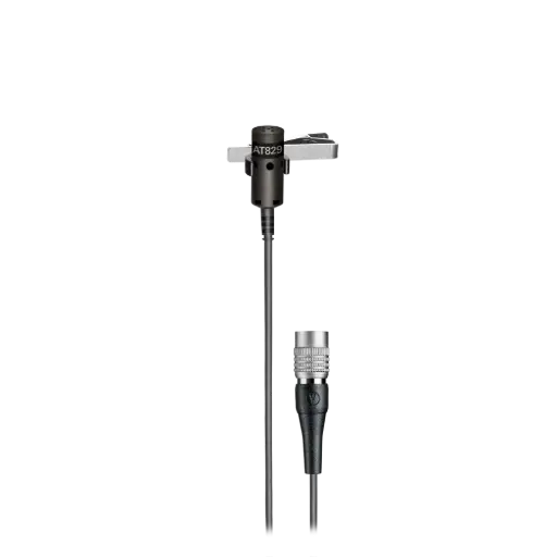 Audio-Technica Professional AT829cW Cardioid Lavalier Condenser Microphone (Black, Locking 4-Pin Hirose Connector) SKU# AT829cW 
