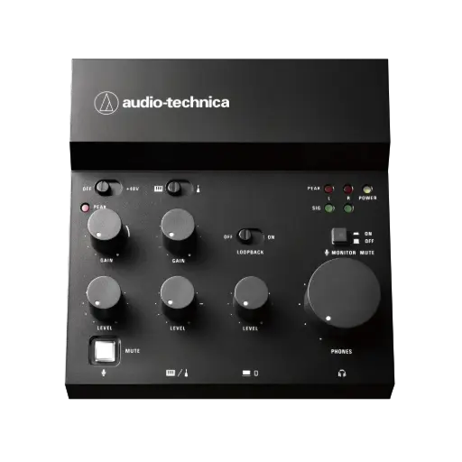 Audio-Technica Professional AT-UMX3 Livestreaming USB Audio Mixer (Black) SKU# AT-UMX3