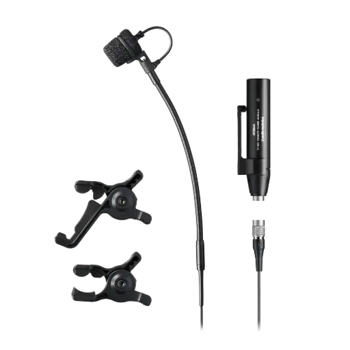 Audio-Technica Professional ATM355VF Clip-On Cardioid Condenser Instrument Microphone with Power Module for Wireless & Wired (cW-Style & XLR Connectors SKU# ATM355VF    