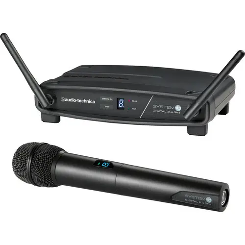 Audio-Technica Professional ATW-1102 System 10 Digital Wireless Hypercardioid Handheld Microphone System (2.4 GHz) SKU# ATW-1102  
