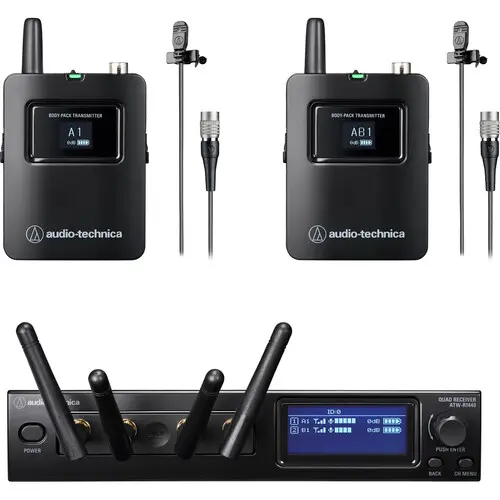 Audio-Technica Professional ATW-1421 System 20 PRO 2-Person Digital Wireless Bodypack Microphone System with No Mics (2.4 GHz) SKU# ATW-1421 