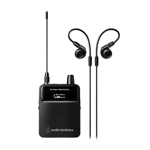 Audio-Technica Professional ATW-3250DF2 Wireless Stereo Bodypack Receiver with ATH-E40 Earphones (DF2: 470 to 607 MHz) SKU# ATW-R3250DF2 
