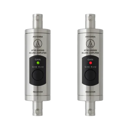 Audio-Technica Professional ATW-B80WB Wideband UHF In-Line Antenna Boosters (Pair, 470-990 MHz) SKU# ATW-B80WB 