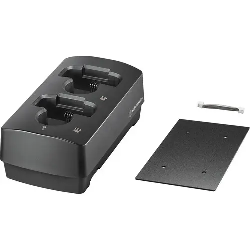 Audio-Technica Professional ATW-CHG3AEXP Two-Bay Charge Station Bundle with ATW-CHG3A and AT8687 Link Kit SKU# ATW-CHG3AEXP 