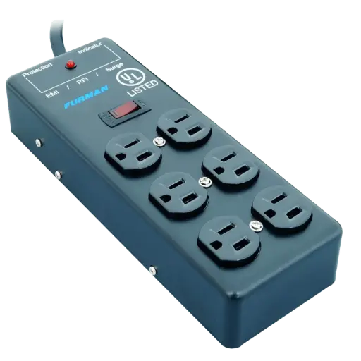 Furman Pro Plugs SS-6B 6-Outlet Power Conditioner Block with Surge Protection & EMI/RFI Filtration SKU# SS-6B 