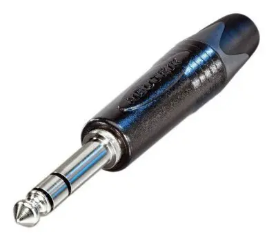 Neutrik NP3X-BAG 3 pole 1/4" Professional Phone Plug, Nickel Contacts, Black Shell SKU# NP3X-BAG