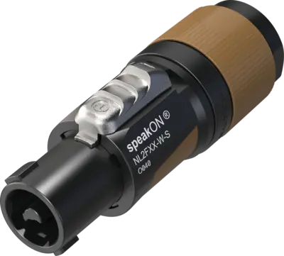 Neutrik NL2FXX-W-S Two-Pole speakON® Connector (Brown) SKU# NL2FXX-W-S 