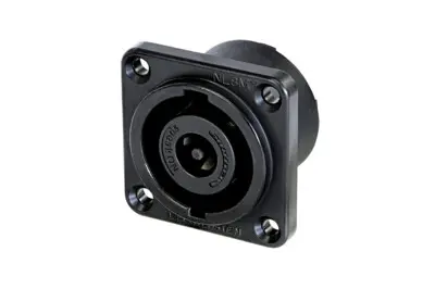 Neutrik NL8MPRXX-BAG 8 Pole speakON® Male Chassis Connector - Black Metal Square G-size Housing/Countersunk Thru Holes SKU# NL8MPRXX-BAG 